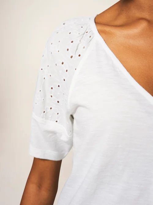 Stickbluse mit Wendefunktion - Brillantweiß - 38 Bild 2