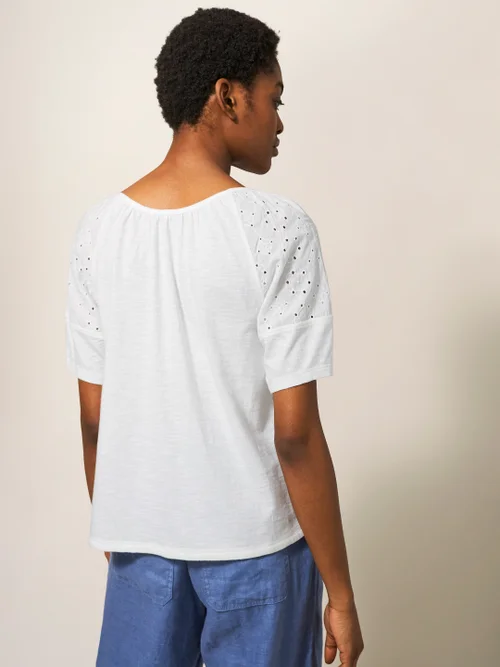 Stickbluse mit Wendefunktion - Brillantweiß - 38 Bild 4