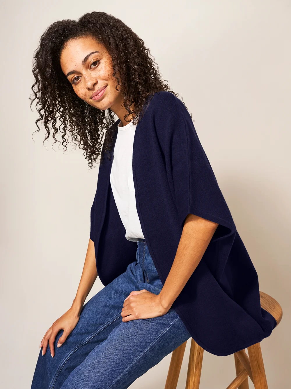Cocoon Strickjacke - Dunkelblau - 38 Bild 1
