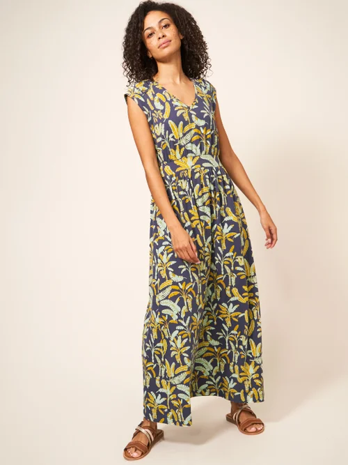 Darcie Maxikleid aus Jersey - Lila Mehrfarbig - 38 Bild 1