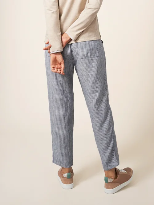 Effie Leinenhose - Blau Mehrfarbig - 38 Bild 4
