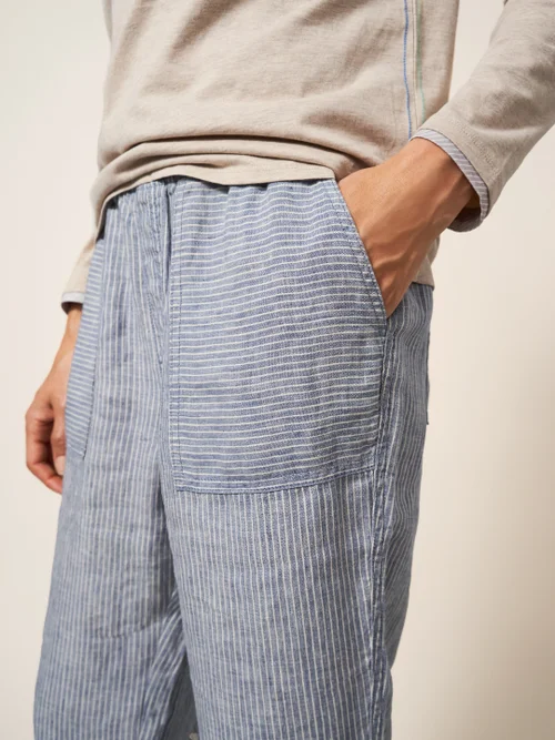 Effie Leinenhose - Blau Mehrfarbig - 38 Bild 2