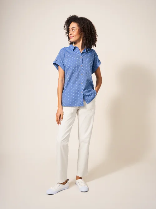 Ella Bluse aus Bio-Baumwolle - Blau Mehrfarbig - 38 Bild 3