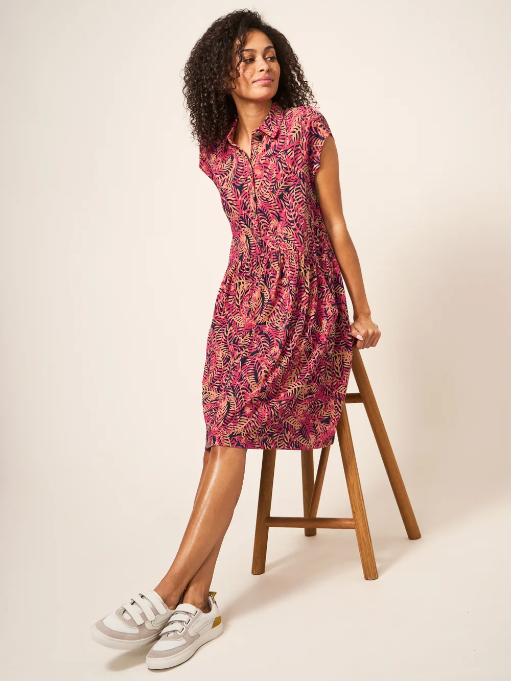 Everly Blusenkleid aus Jersey - Pink Mehrfarbig - 38 Bild 1