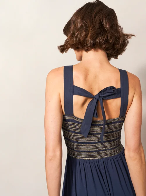 Faye Maxikleid aus Jersey - Marineblau Mehrfarbig - 38 Bild 2