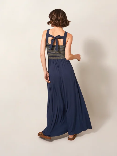 Faye Maxikleid aus Jersey - Marineblau Mehrfarbig - 38 Bild 4