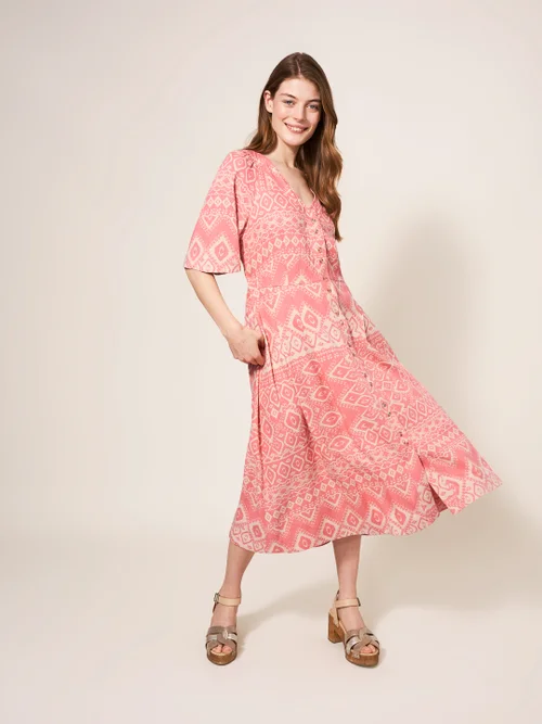 Izzie Kleid - Rot Mehrfarbig - 38 Bild 3