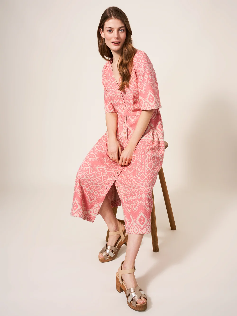 Izzie Kleid - Rot Mehrfarbig - 38 Bild 1