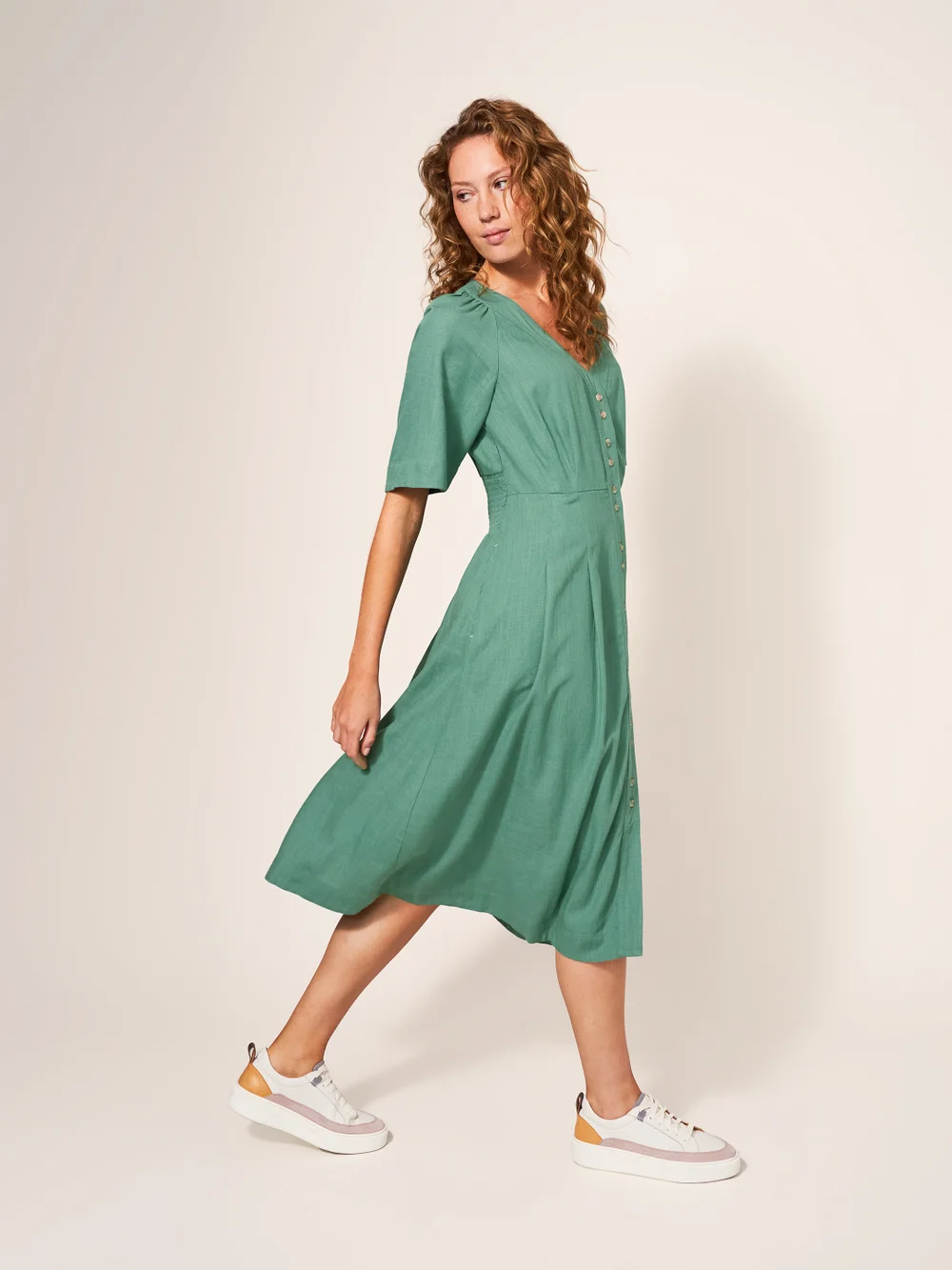 Izzie Kleid - Mittelgrün - 38 Bild 1