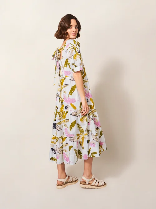 Jolene Midikleid aus Baumwolle - Weiß Mehrfarbig - 38 Bild 4