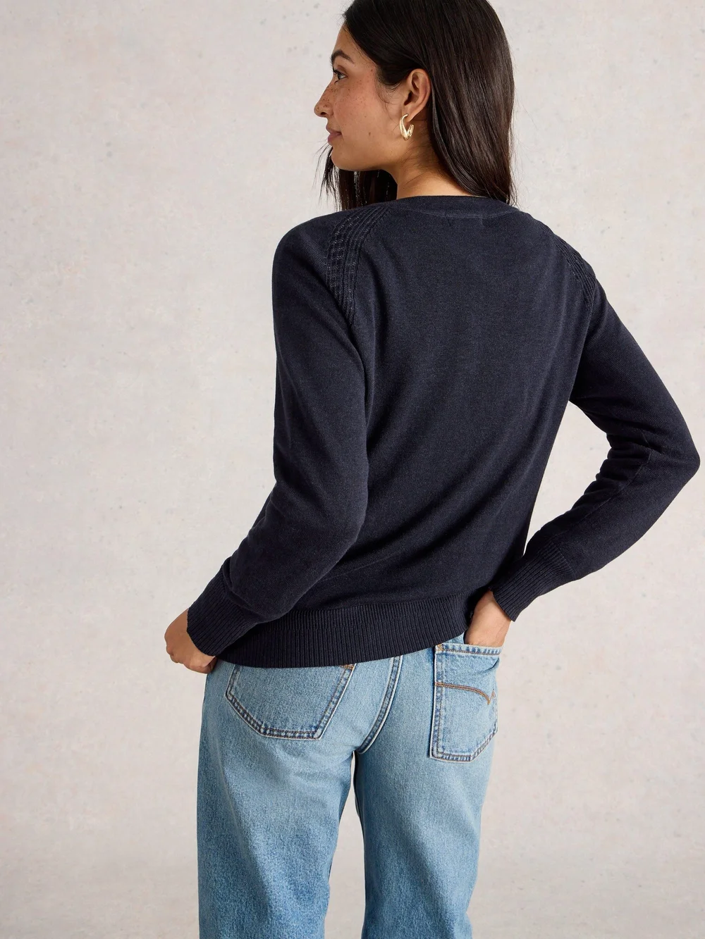 Strickjacke aus Bio-Baumwolle - Dark Navy - 38/R Bild 4