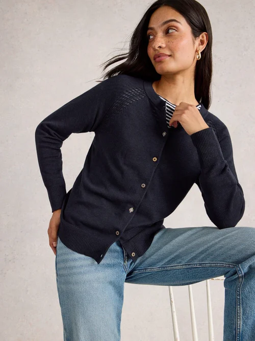 Strickjacke aus Bio-Baumwolle - Dark Navy - 38/R Bild 1