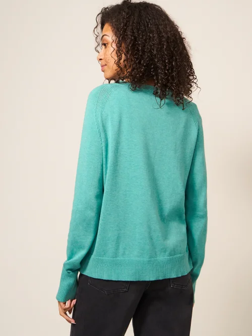 Lulu Strickjacke - Mittleres Blaugrün - 38 Bild 4