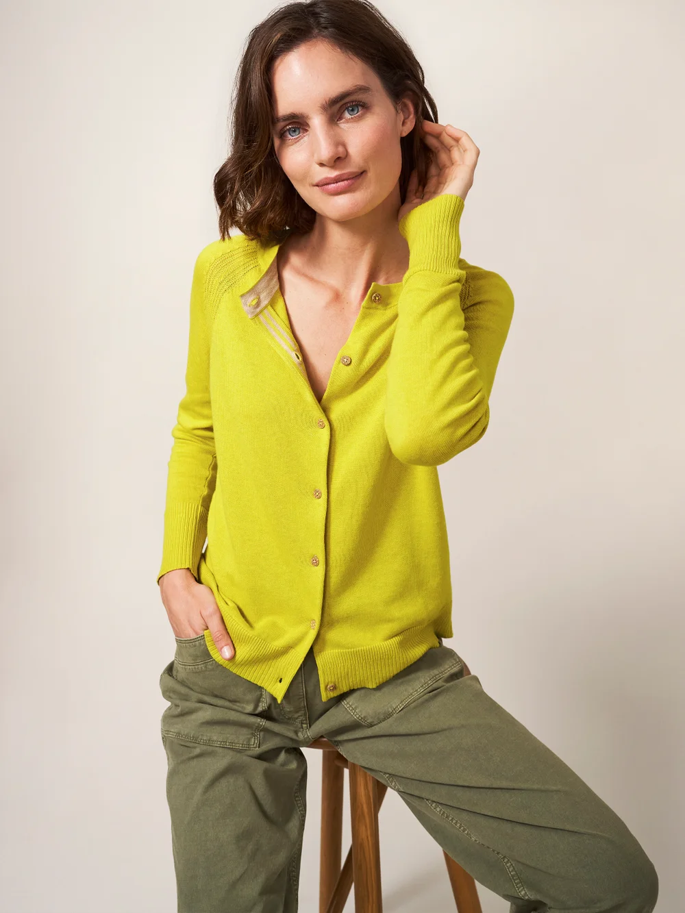 Lulu Strickjacke - Helles Grüngelb - 38 Bild 1