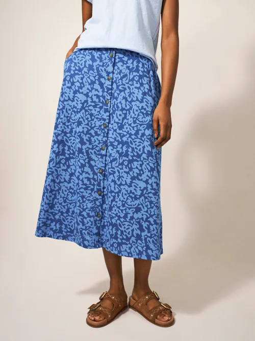 Mora Midirock aus Jersey - Blau Mehrfarbig - 38 Bild 2
