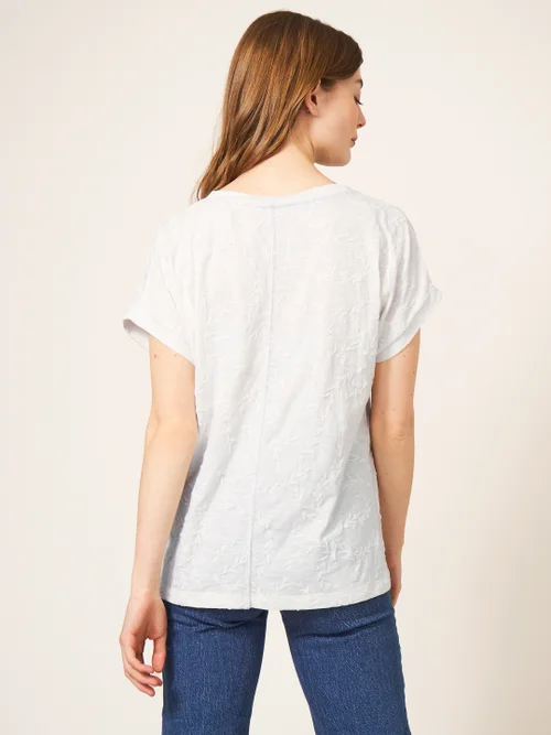 Nelly Ärmellose Bluse mit Stickerei - Naturweiß - 38 Bild 4
