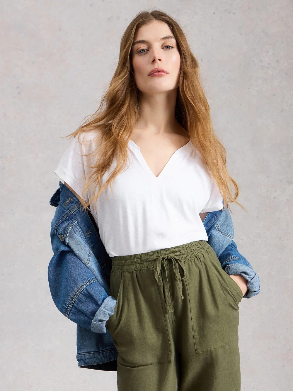 T-Shirt Nelly mit Keilausschnitt - Nat White - 38 Bild 1