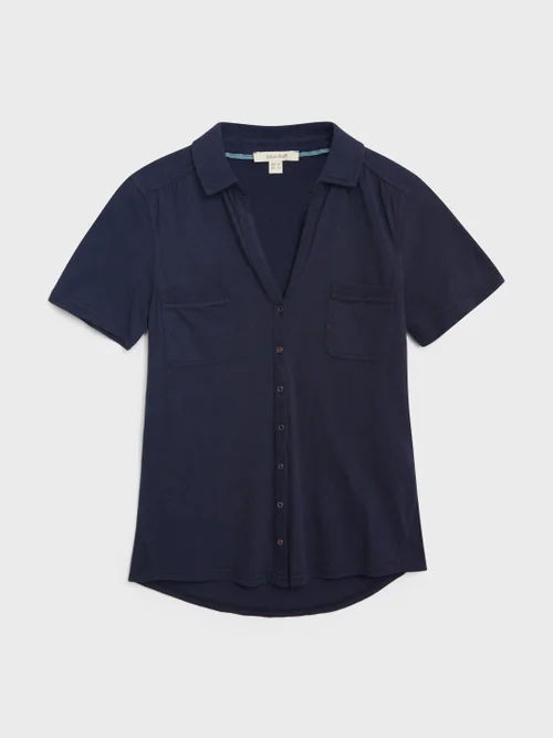 Penny Jerseybluse mit Taschen - Französisches Marineblau - 38 Bild 4
