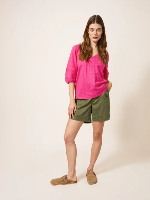Phoebe Top aus Jersey und Webstoff - Hell-Pink - 38 Bild 3