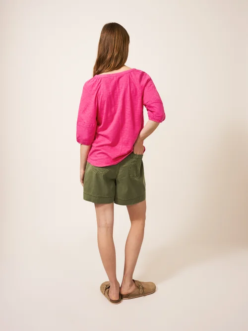 Phoebe Top aus Jersey und Webstoff - Hell-Pink - 38 Bild 4