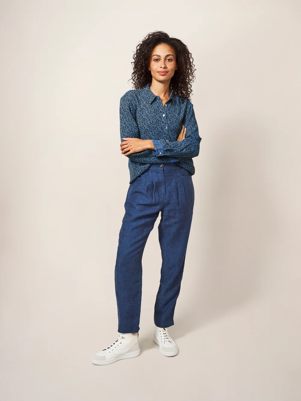 Rowena Leinenhose - Dunkel-Marineblau - 38 Bild 1