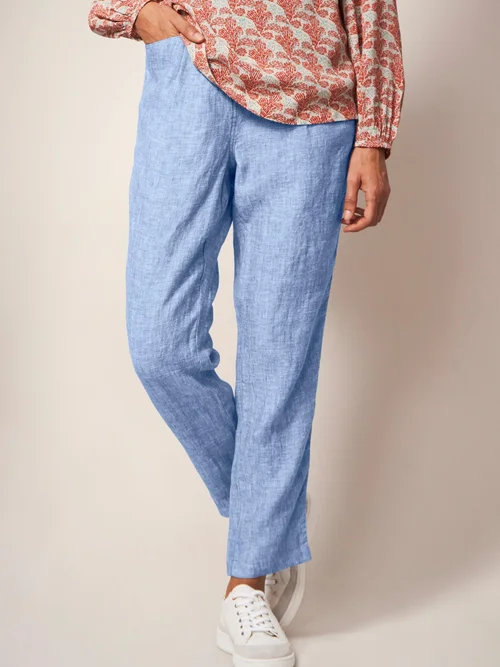 Rowena Leinenhose - Chamb Blue - 38/R Bild 1