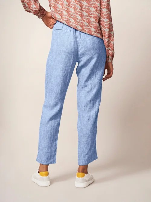 Rowena Leinenhose - Chamb Blue - 38/R Bild 4