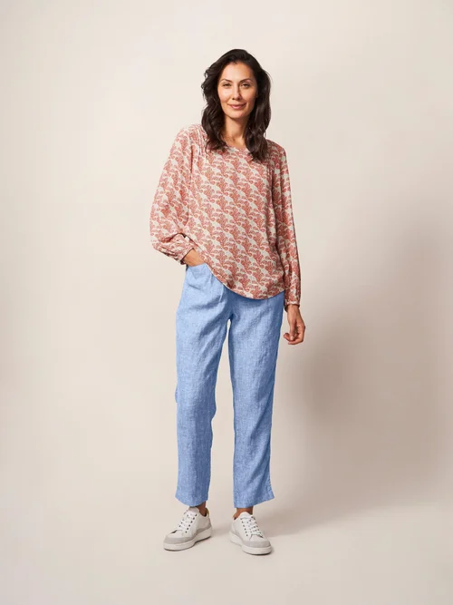 Rowena Leinenhose - Chamb Blue - 38/R Bild 2