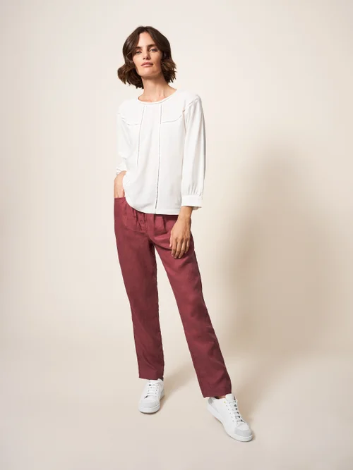 Rowena Leinenhose - Dunkelviolett - 38 Bild 3