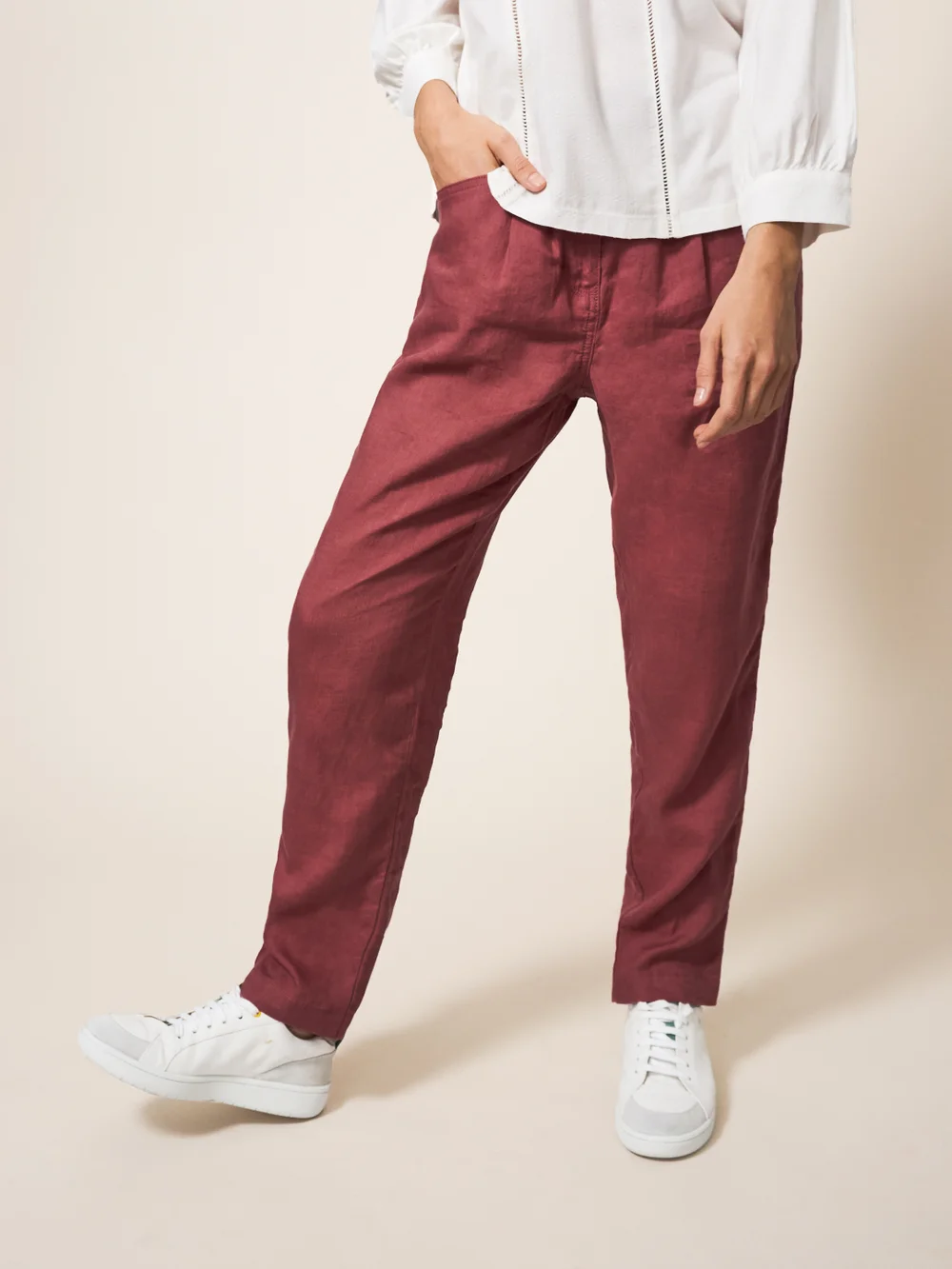 Rowena Leinenhose - Dunkelviolett - 38 Bild 1