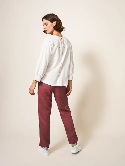 Rowena Leinenhose - Dunkelviolett - 38 Bild 4