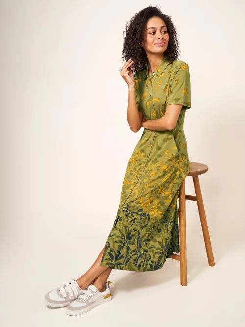 Rua Blusenkleid aus Jersey - Grün Mehrfarbig - 38 Bild 1