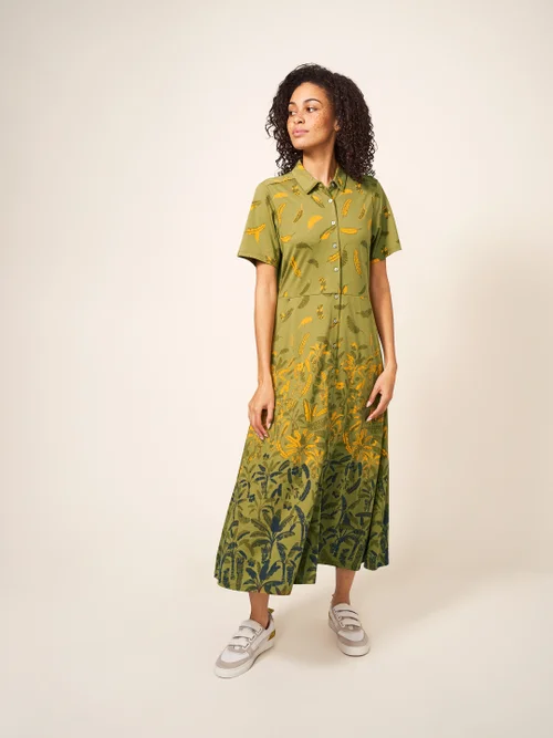 Rua Blusenkleid aus Jersey - Grün Mehrfarbig - 38 Bild 3
