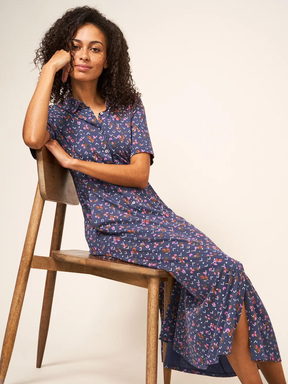 Rua Blusenkleid aus Jersey - Lila Mehrfarbig - 38 Bild 1