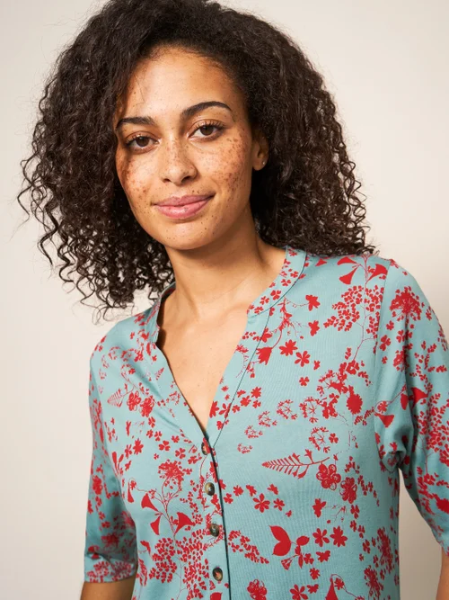 Sabina Jerseykleid - Blaugrün Mehrfarbig - 38 Bild 2