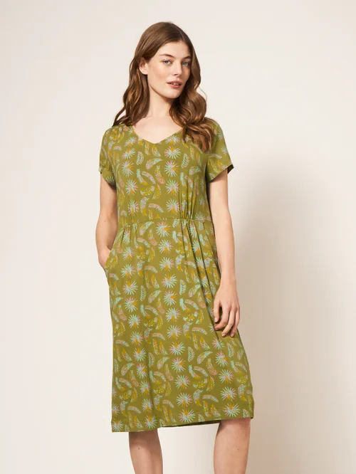 Tallie EcoVero Jerseykleid - Grüner Aufdruck - 38 Bild 3
