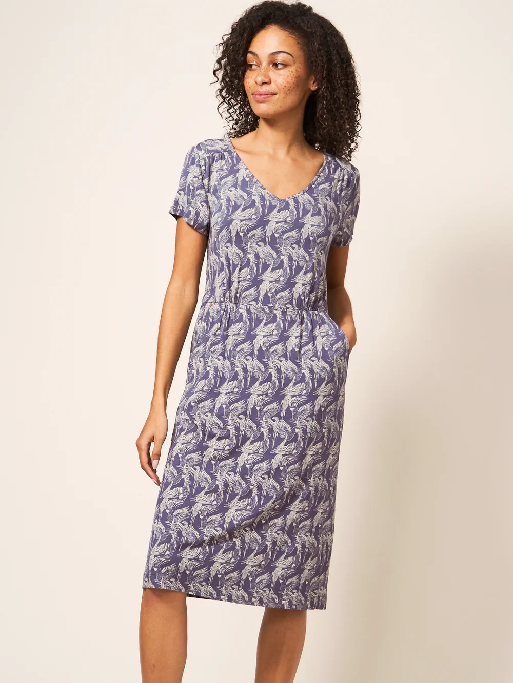 Tallie EcoVero Jerseykleid - Lila Mehrfarbig - 38 Bild 1