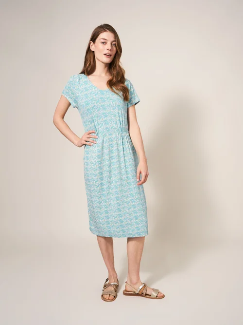 Tallie EcoVero Jerseykleid - Elfenbeinfarbener Aufdruck - 38 Bild 3