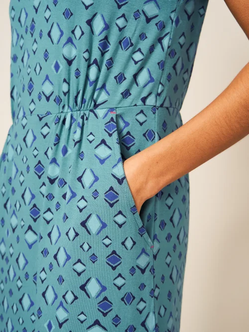 Tallie EcoVero Jerseykleid - Blaugrün Mehrfarbig - 38 Bild 2
