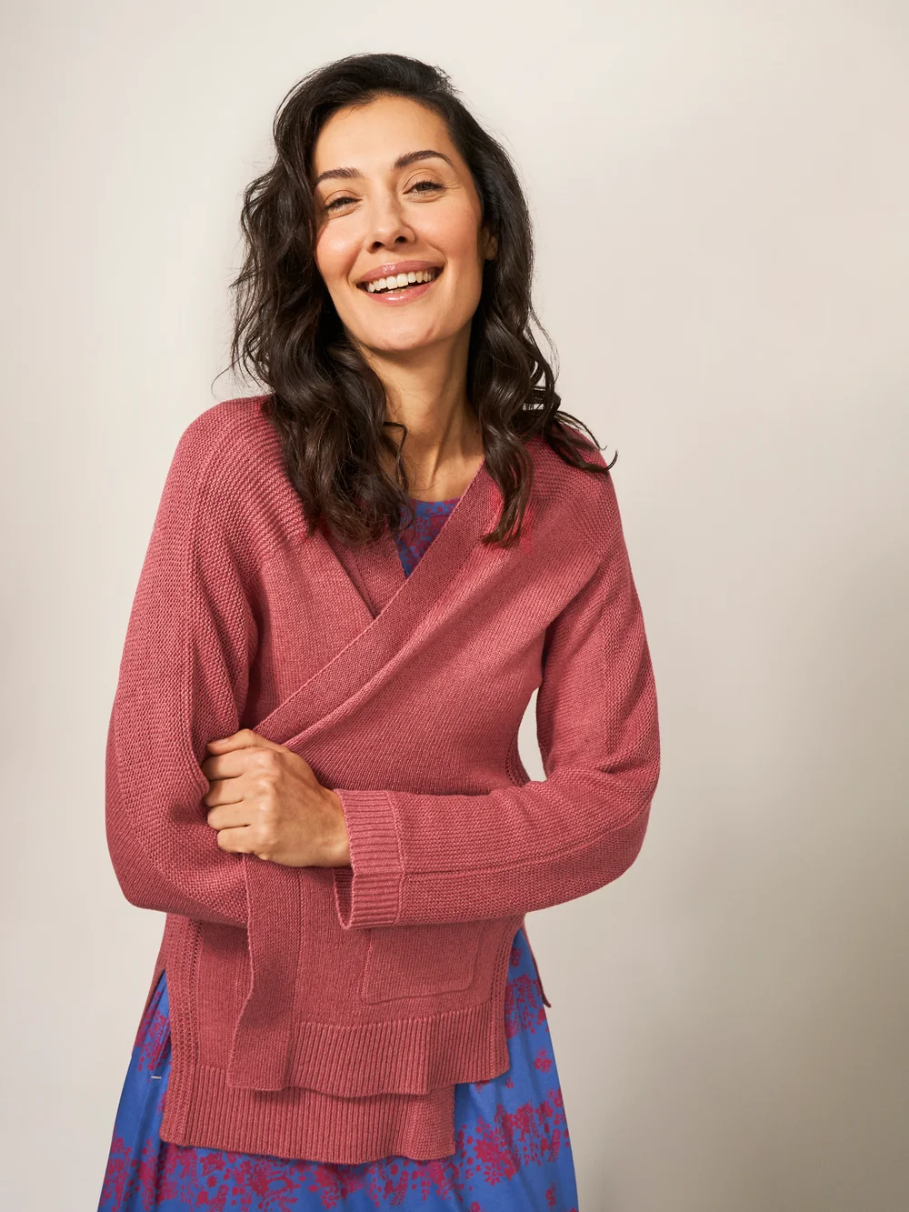 Tiana Strickjacke - Mittel-Pink - 38 Bild 1