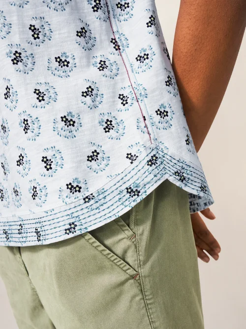 Weaver Jerseytop - Weiß Mehrfarbig - 38 Bild 2