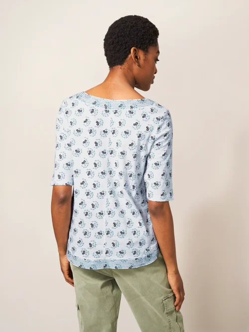 Weaver Jerseytop - Weiß Mehrfarbig - 38 Bild 4