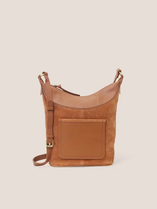 Fleur Crossbody-Tasche aus Wildleder - Mittelbraun - Einheitsgröße Bild 1
