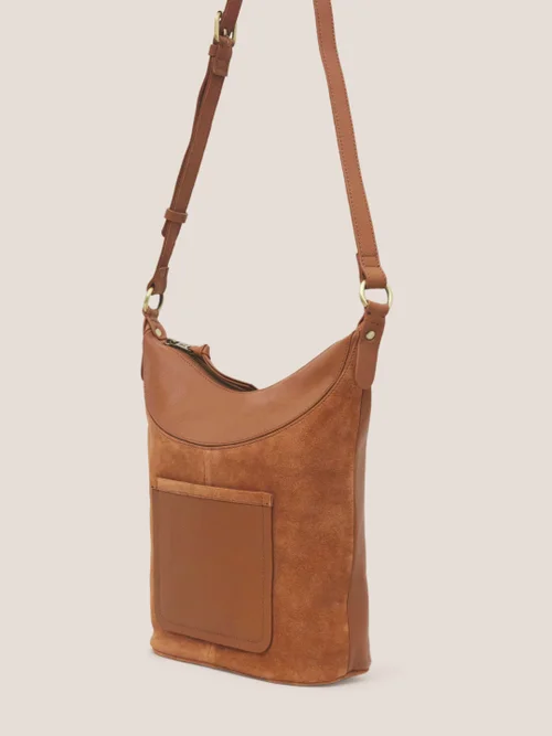 Fleur Crossbody-Tasche aus Wildleder - Mittelbraun - Einheitsgröße Bild 2