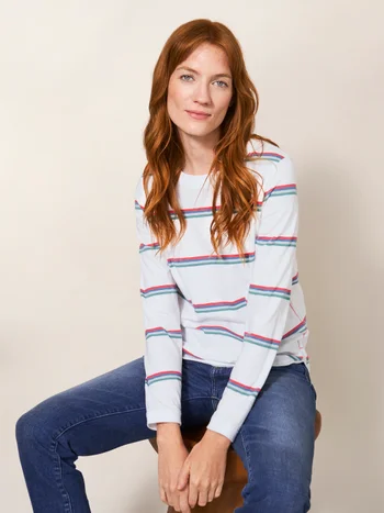 Cassie Langarmtop gestreift