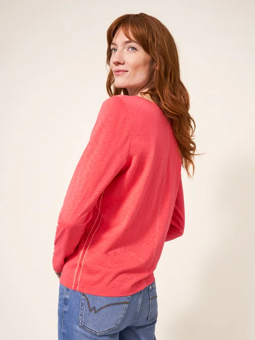 Nelly Langarm-T-Shirt - Helles Pink - 34 Bild 4