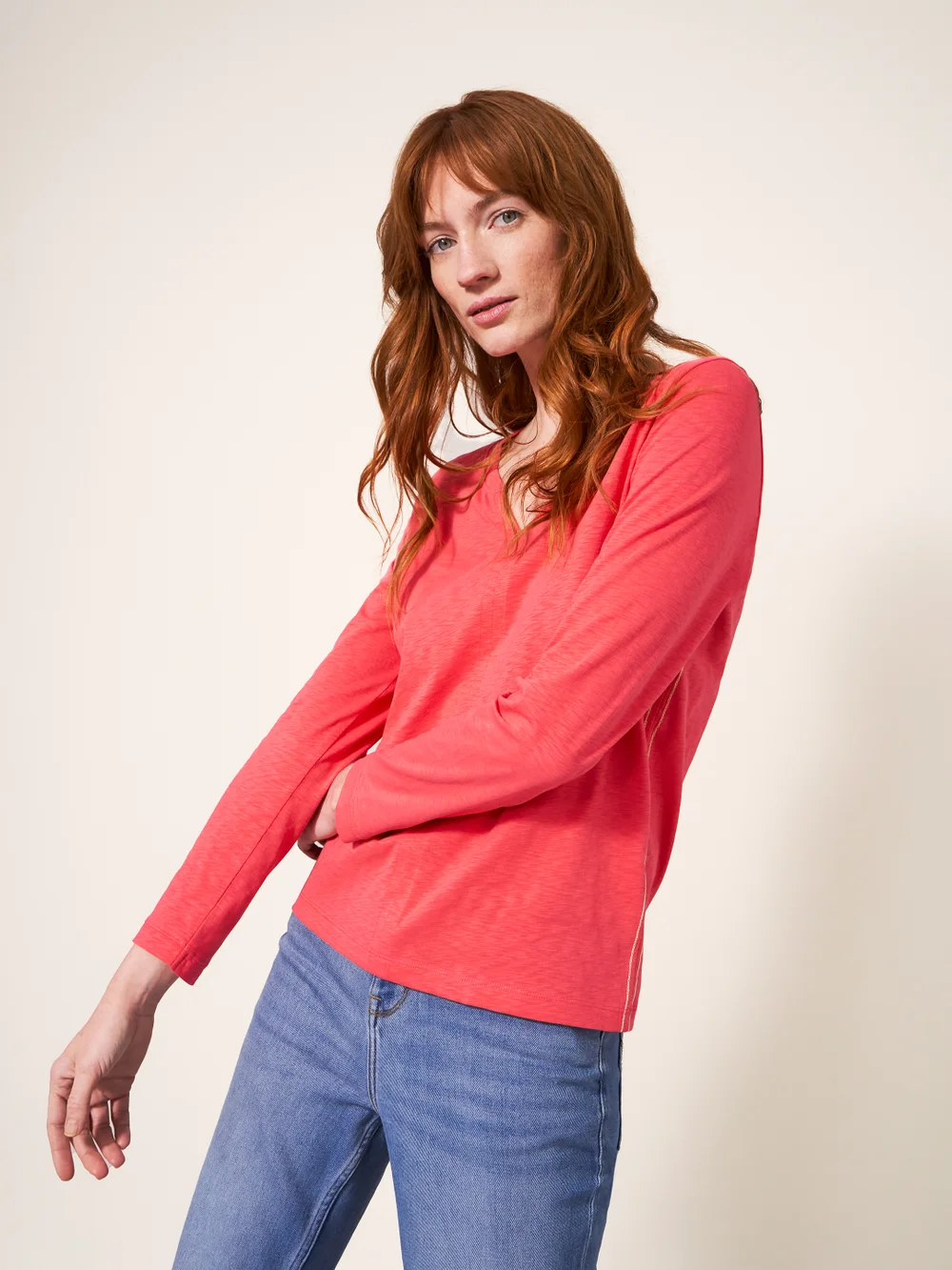Nelly Langarm-T-Shirt - Helles Pink - 34 Bild 1