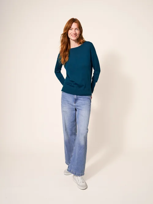 Olive Gestreifter Pullover - Dunkel-Blaugrün - 34 Bild 3