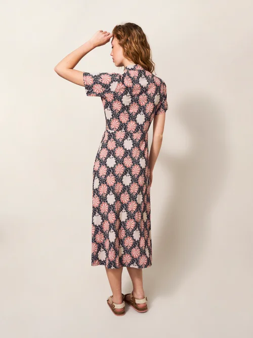 Rua Blusenkleid aus Jersey - Pink Mehrfarbig - 34 Bild 4