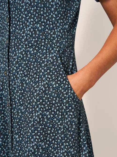 Rua Blusenkleid aus Jersey - Blaugrün Mehrfarbig - 34 Bild 2